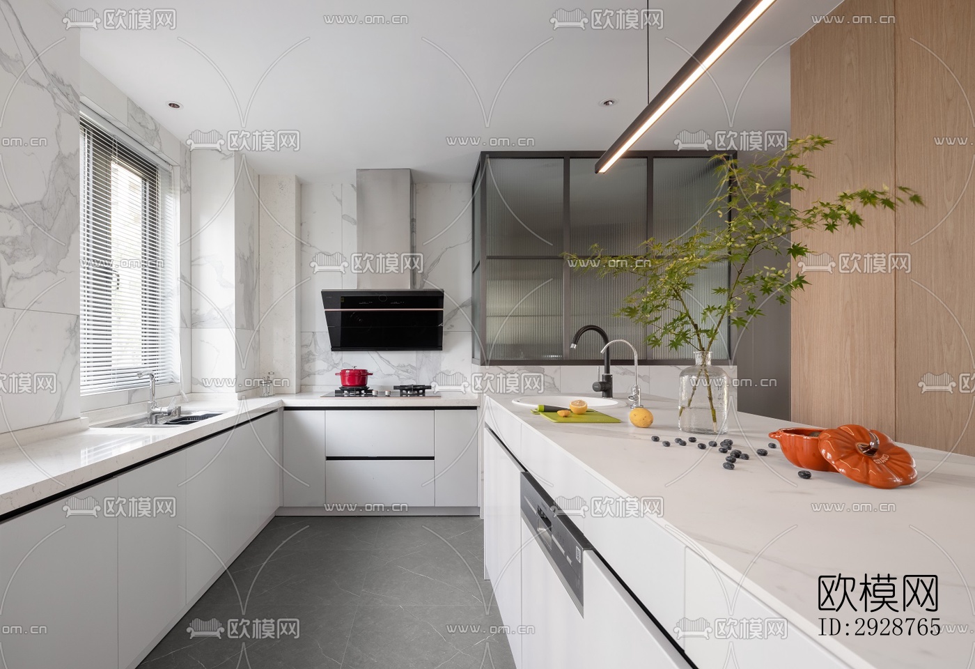 现代平层效果图下载（渲染图7）