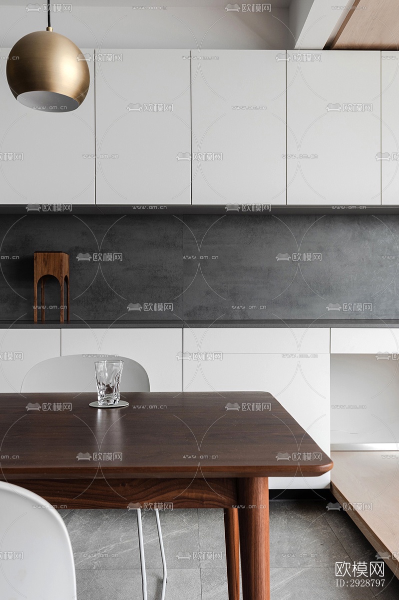 现代平层效果图下载（渲染图6）