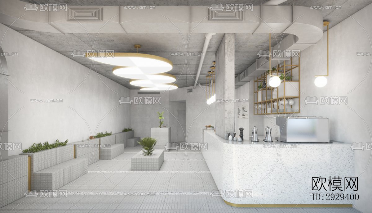 工业风咖啡奶茶效果图下载（渲染图7）