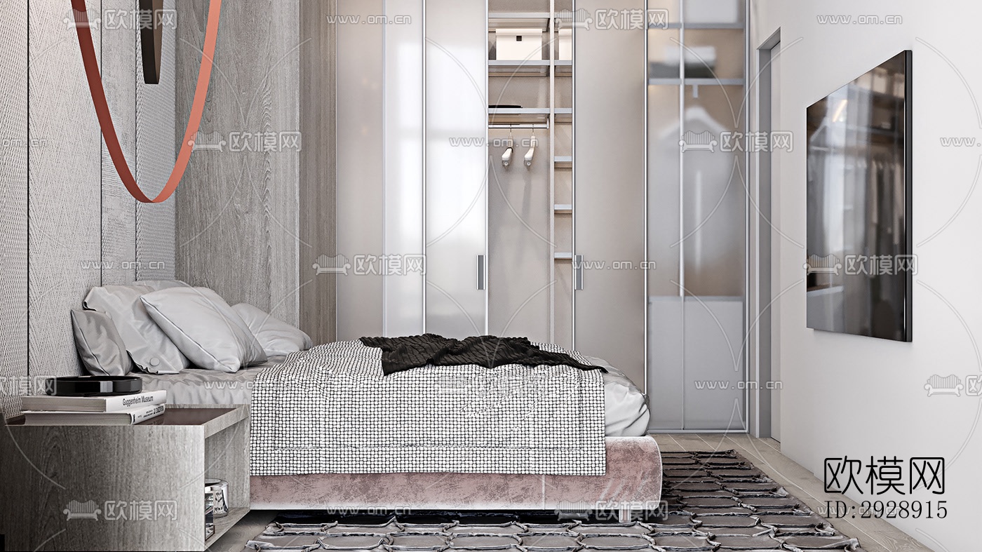 现代平层效果图下载（渲染图6）