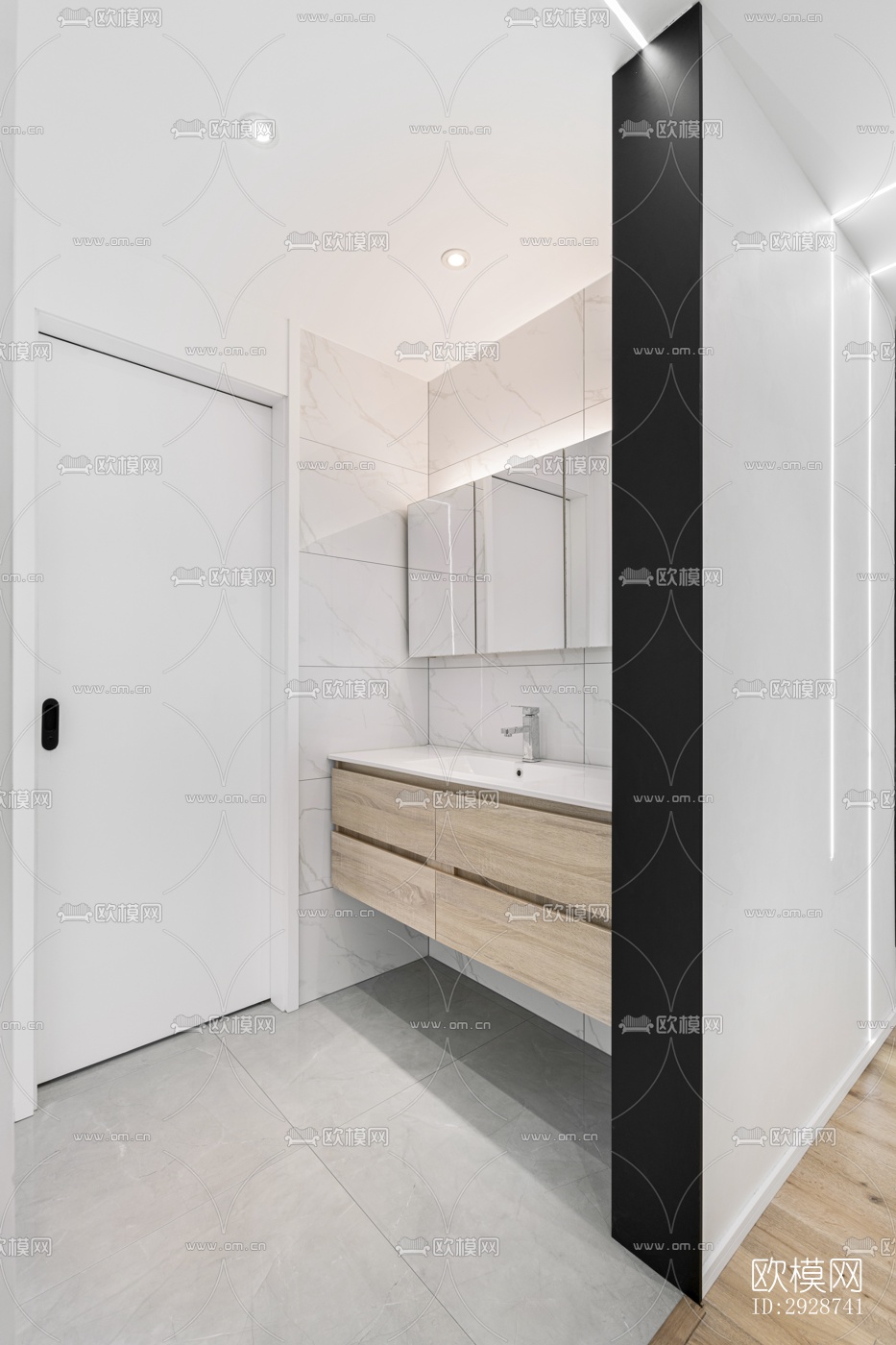 现代平层效果图下载（渲染图3）