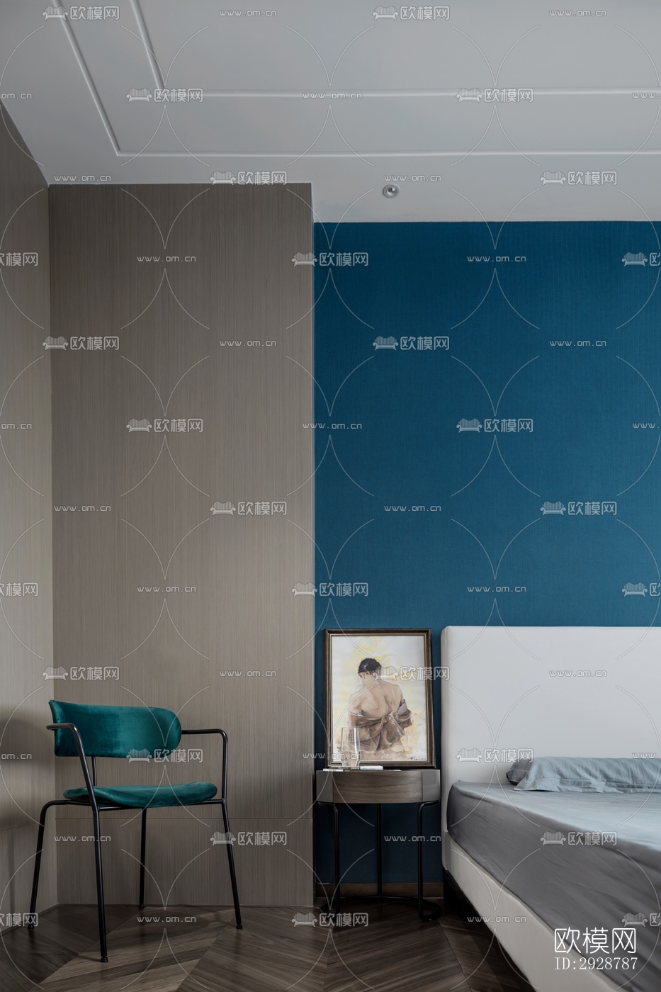 现代平层效果图下载（渲染图10）