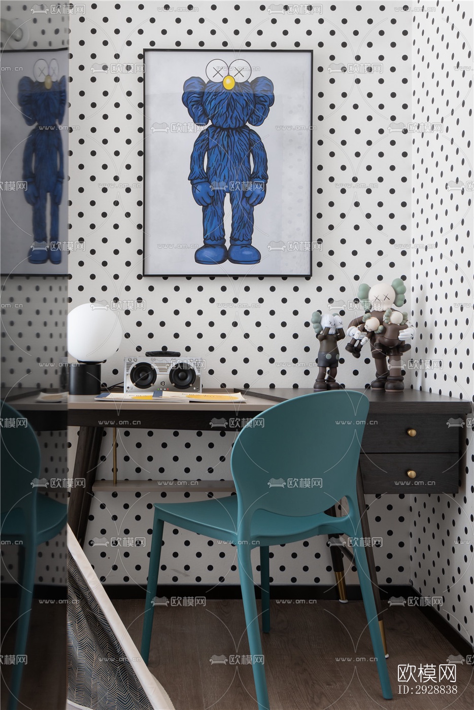 现代平层效果图下载（渲染图8）