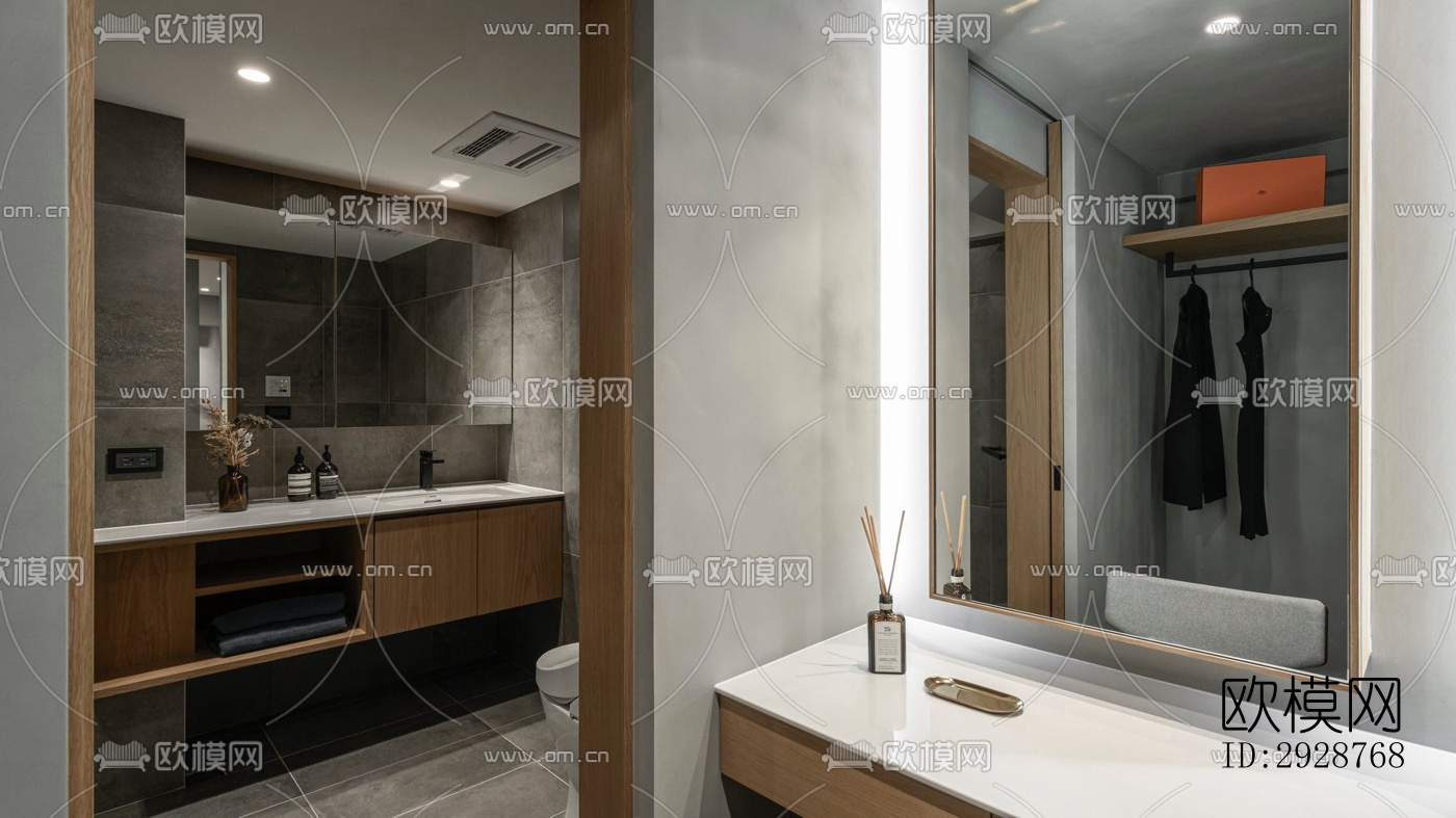 现代平层效果图下载（渲染图13）