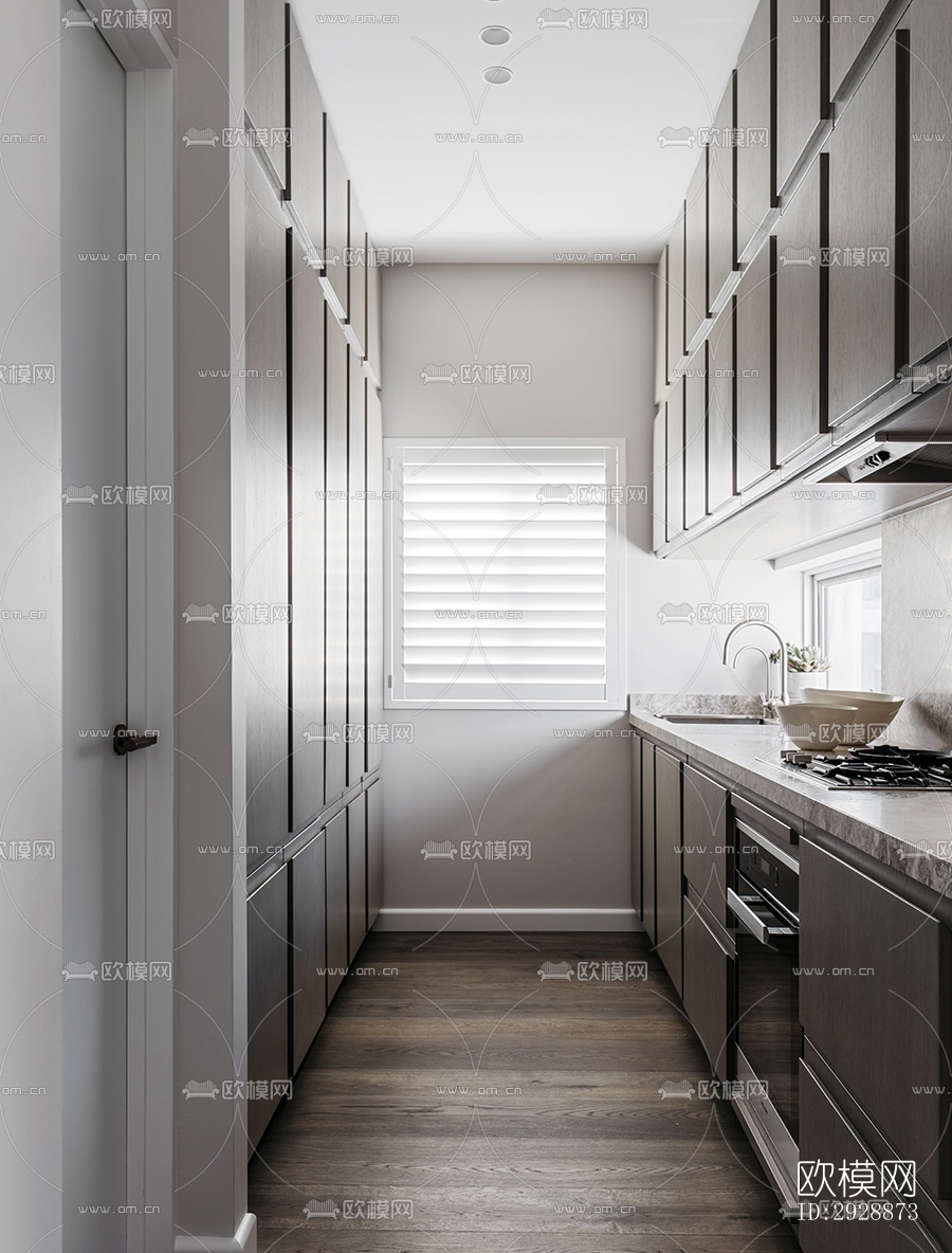 现代平层效果图下载（渲染图3）