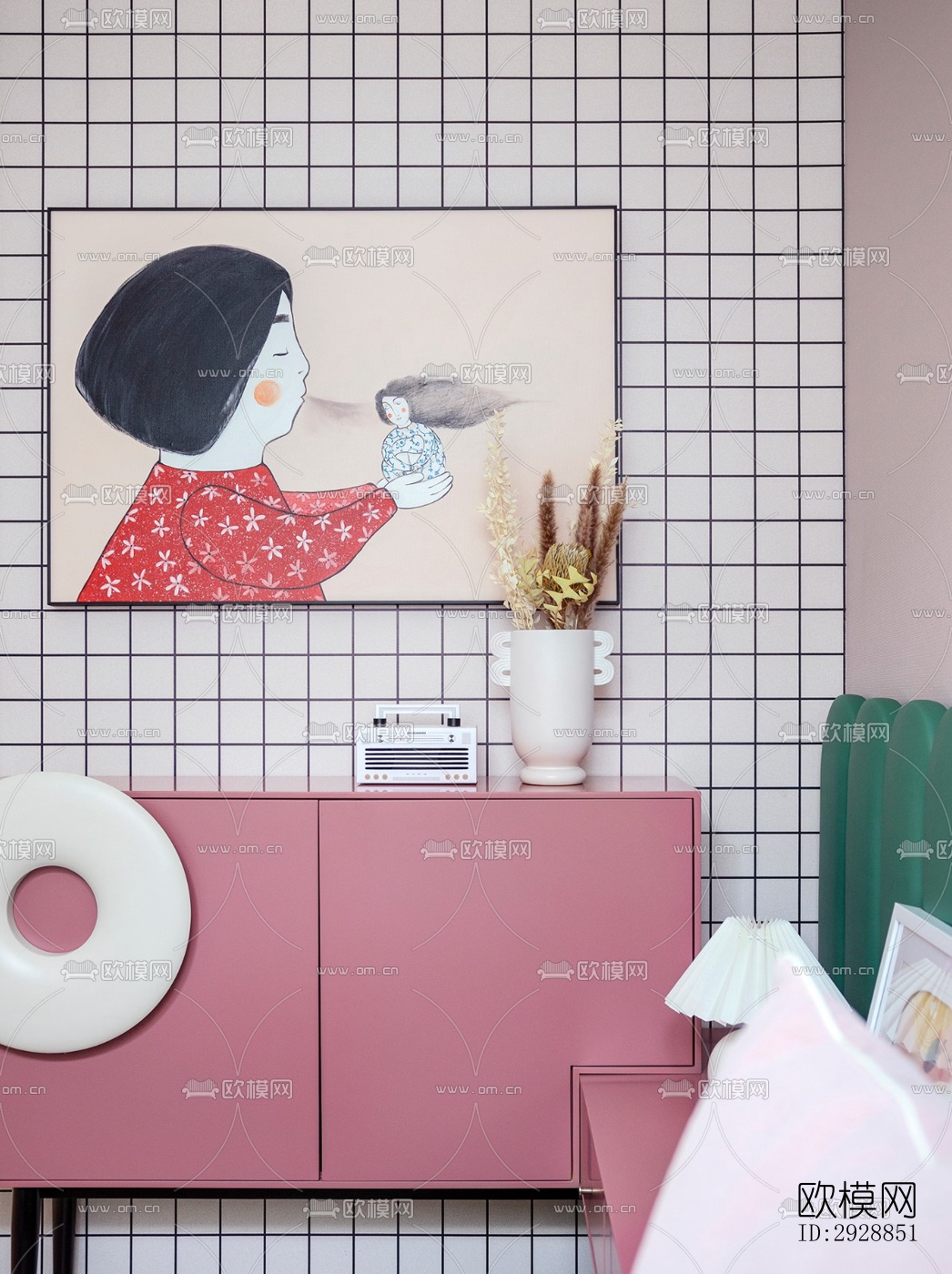 现代平层效果图下载（渲染图11）