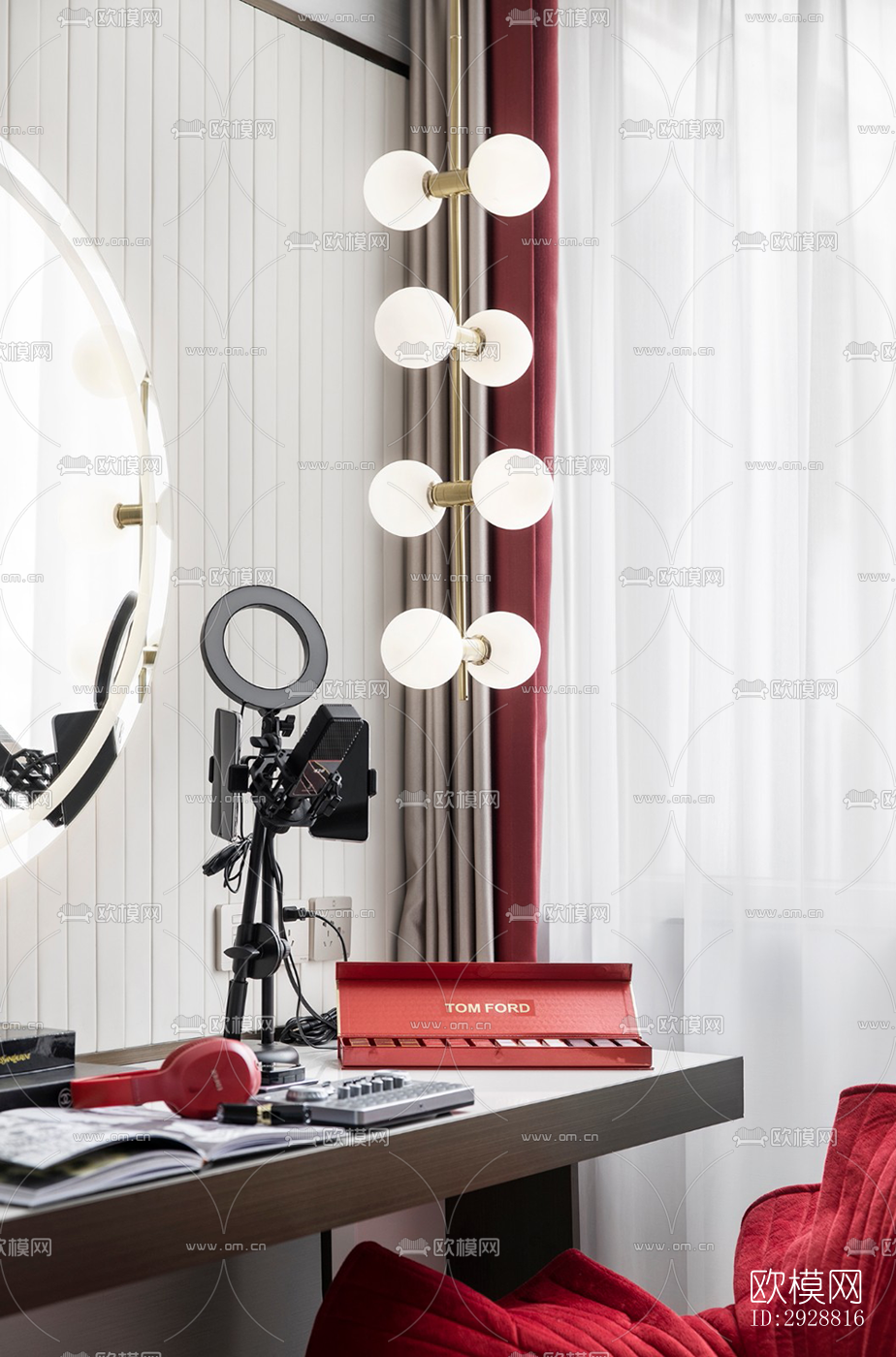 现代平层效果图下载（渲染图9）