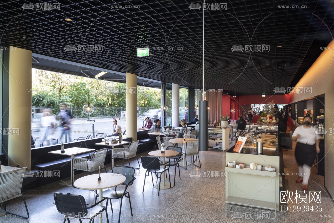 现代咖啡奶茶效果图下载（渲染图8）