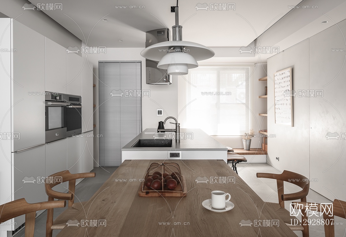 现代平层效果图下载（渲染图11）