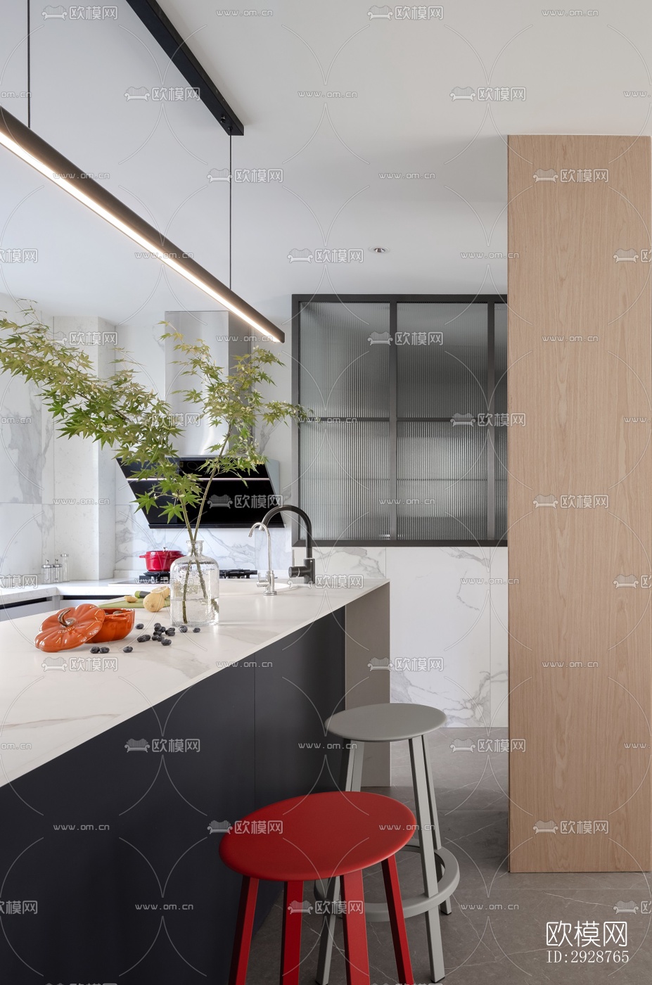 现代平层效果图下载（渲染图6）