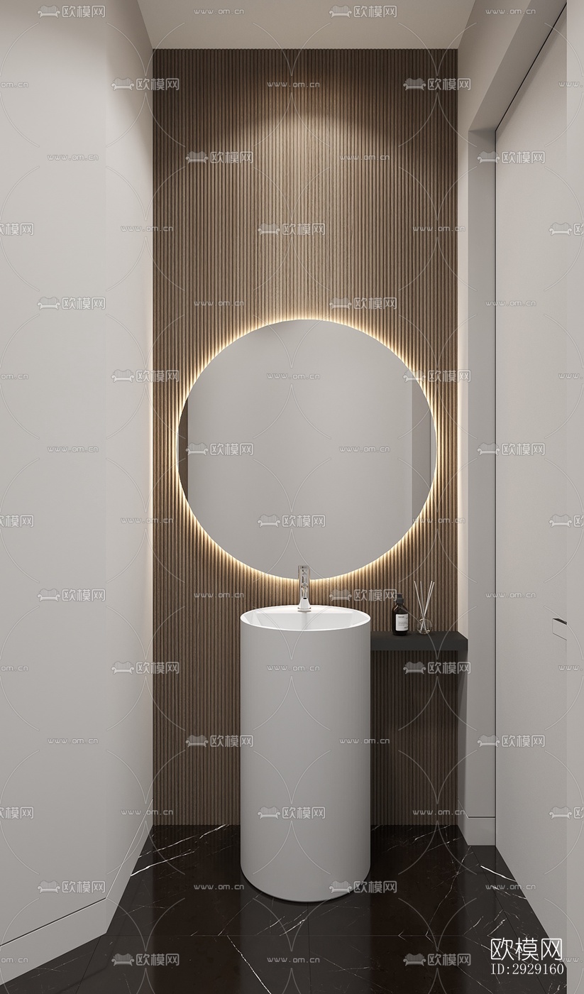 现代办公区效果图下载（渲染图5）