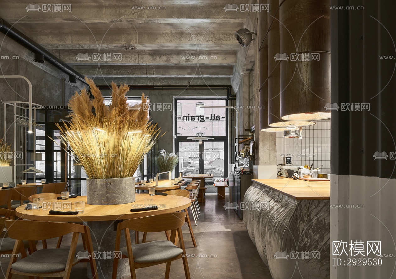 侘寂西餐厅效果图下载（渲染图7）