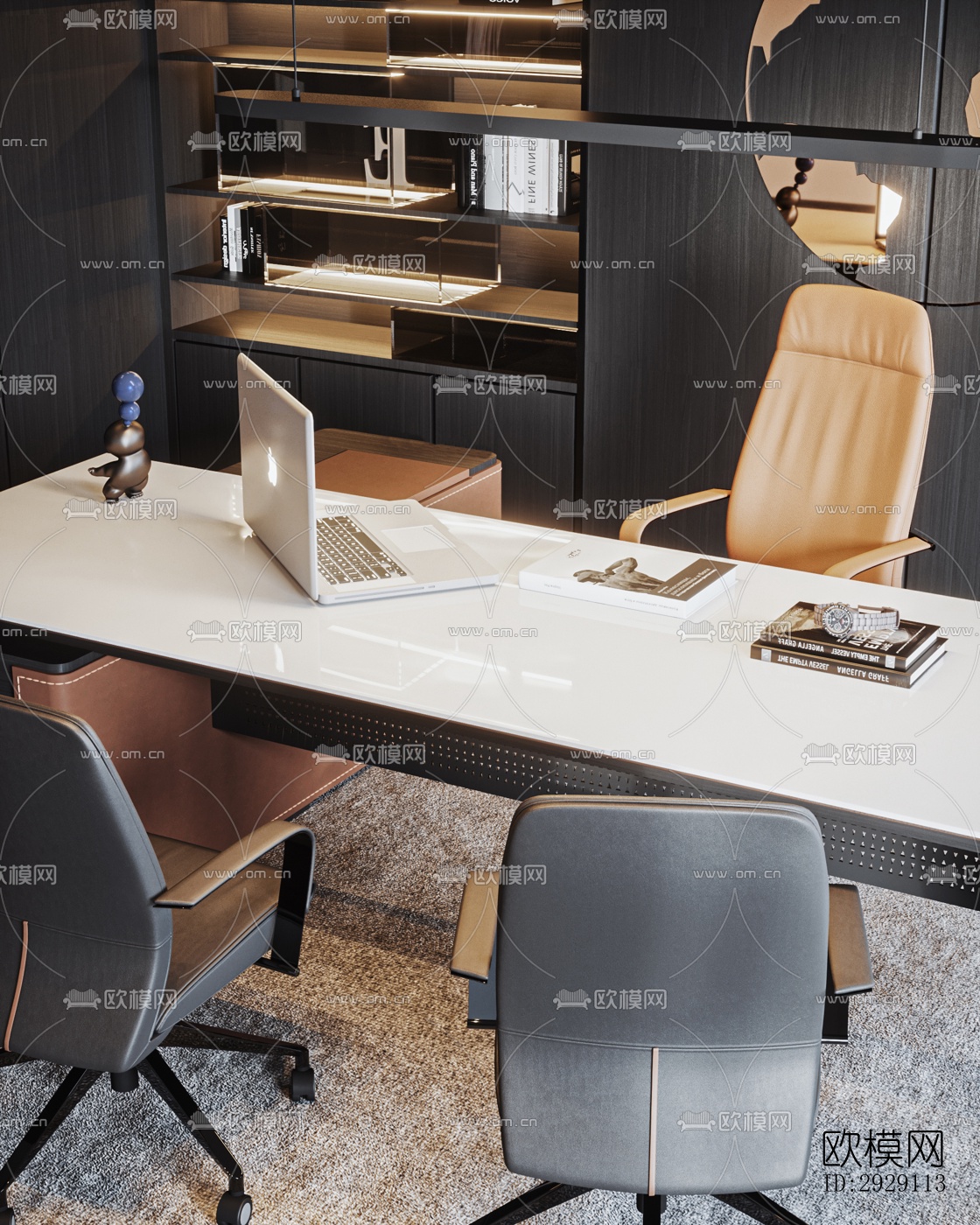 现代办公区效果图下载（渲染图11）