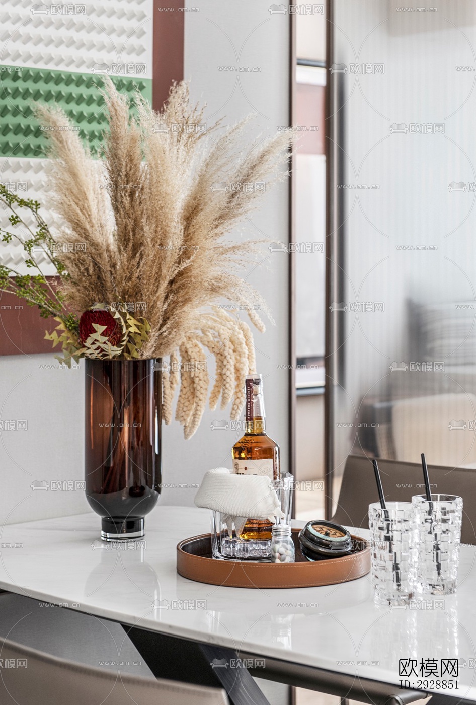 现代平层效果图下载（渲染图18）