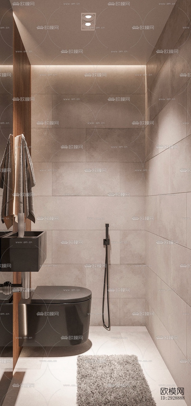 现代平层效果图下载（渲染图2）