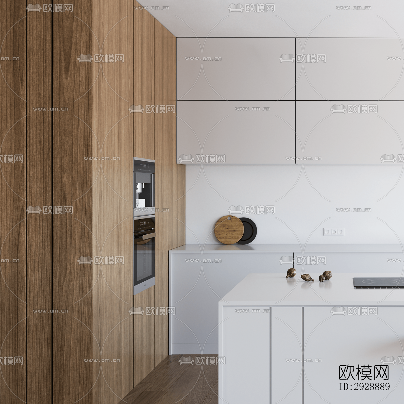 现代平层效果图下载（渲染图1）