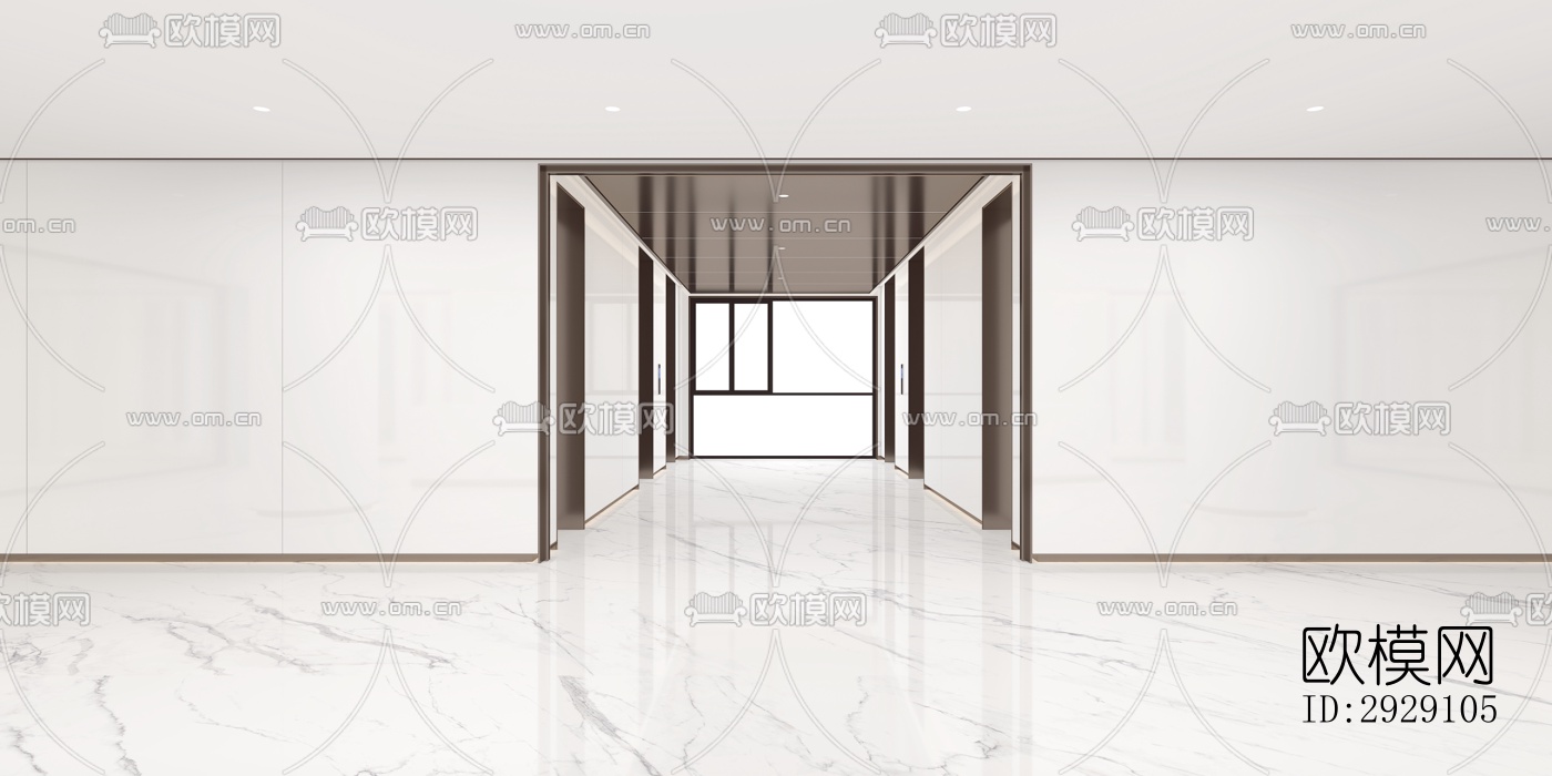 现代办公区效果图下载（渲染图1）