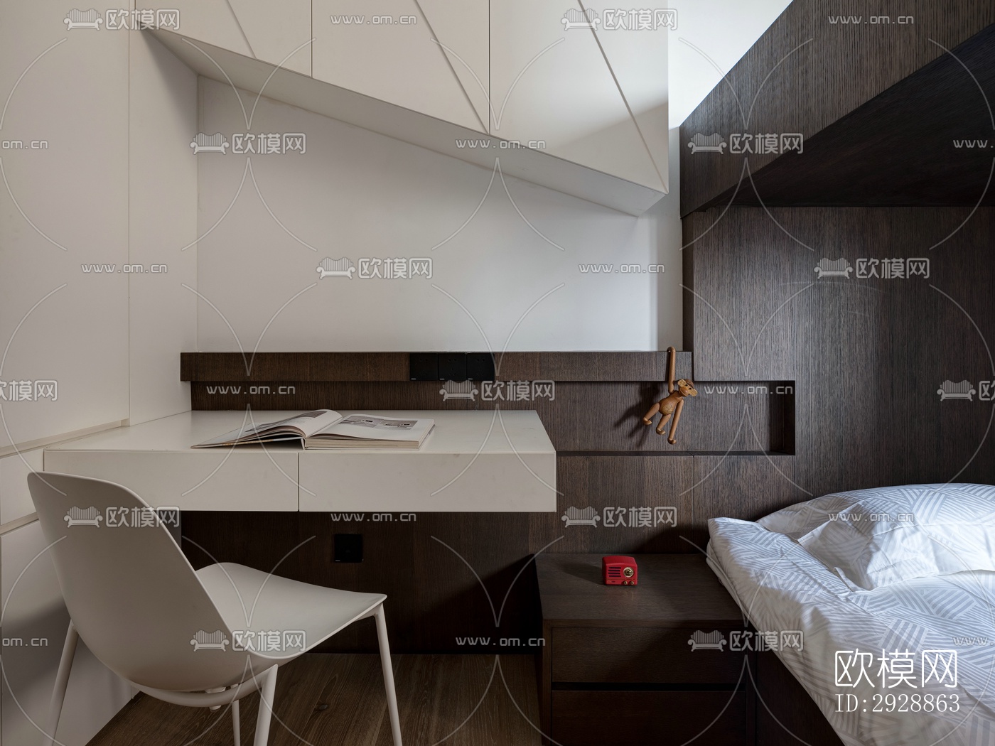 现代平层效果图下载（渲染图12）