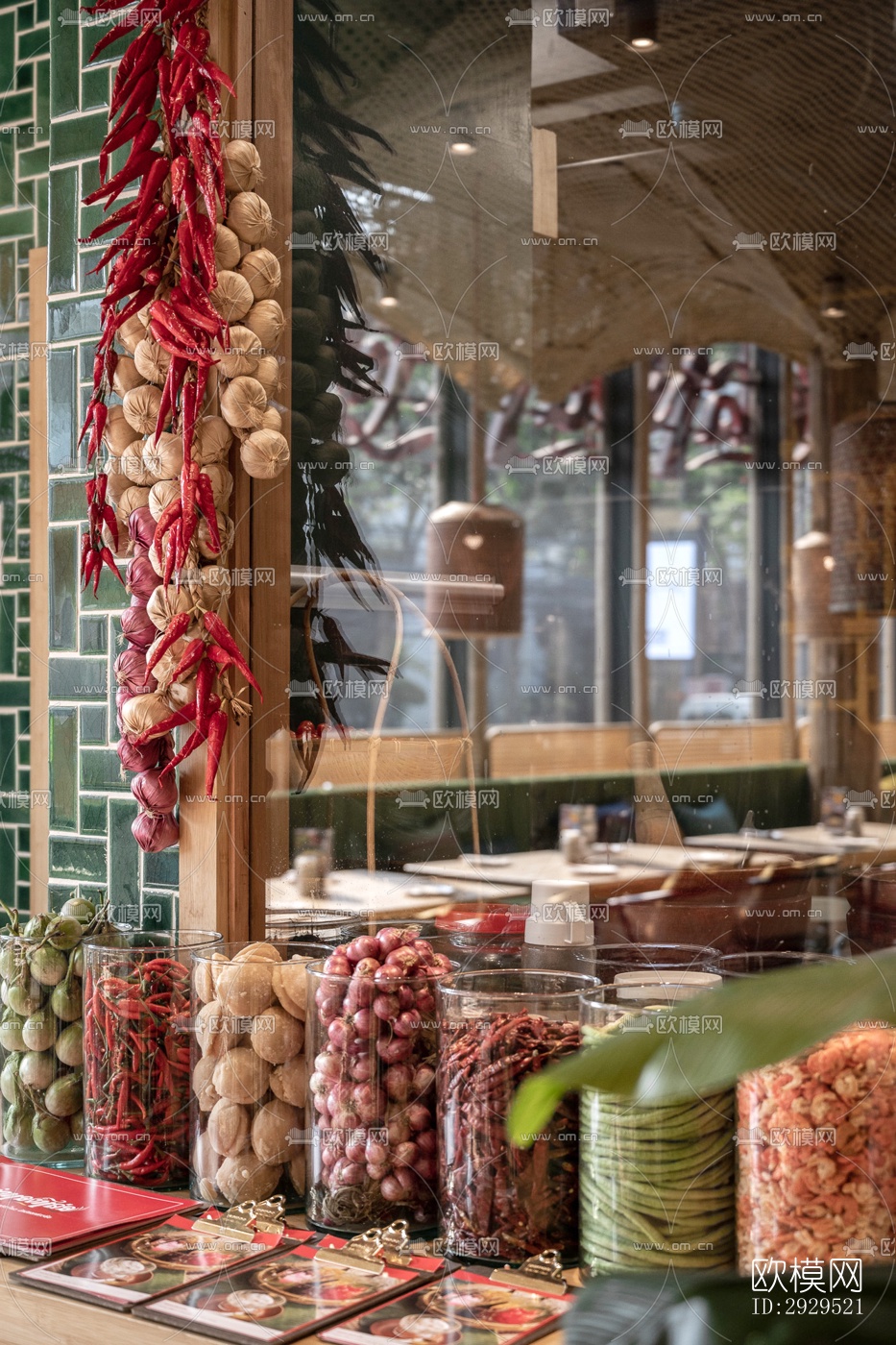 东南亚西餐厅效果图下载（渲染图5）