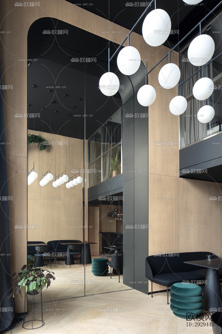 现代咖啡奶茶效果图下载（渲染图2）