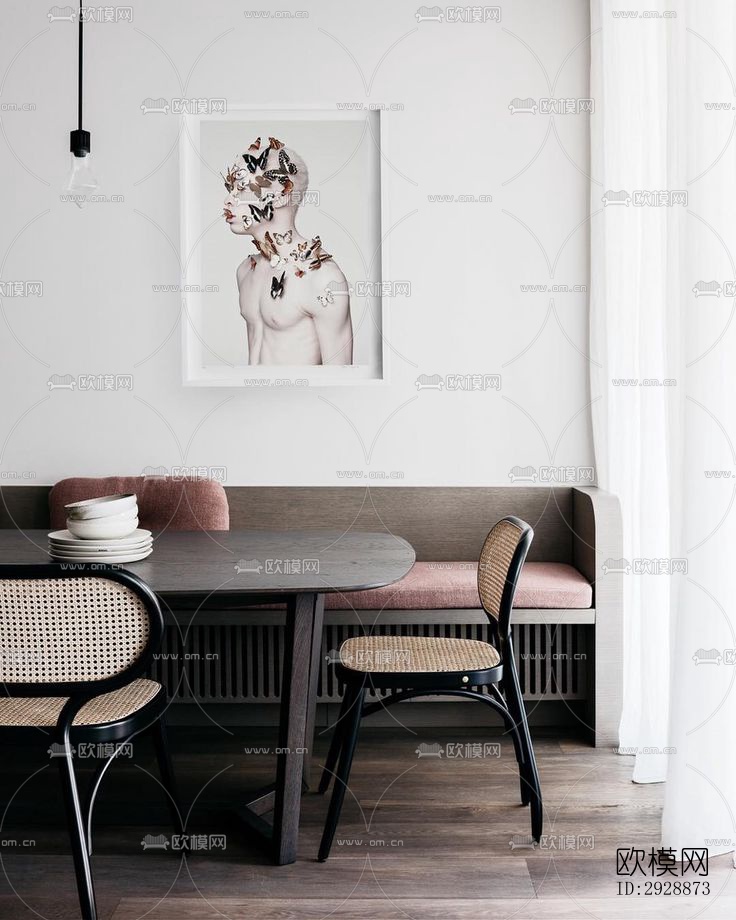 现代平层效果图下载（渲染图2）