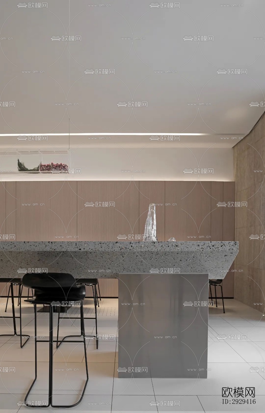 现代咖啡奶茶效果图下载（渲染图2）