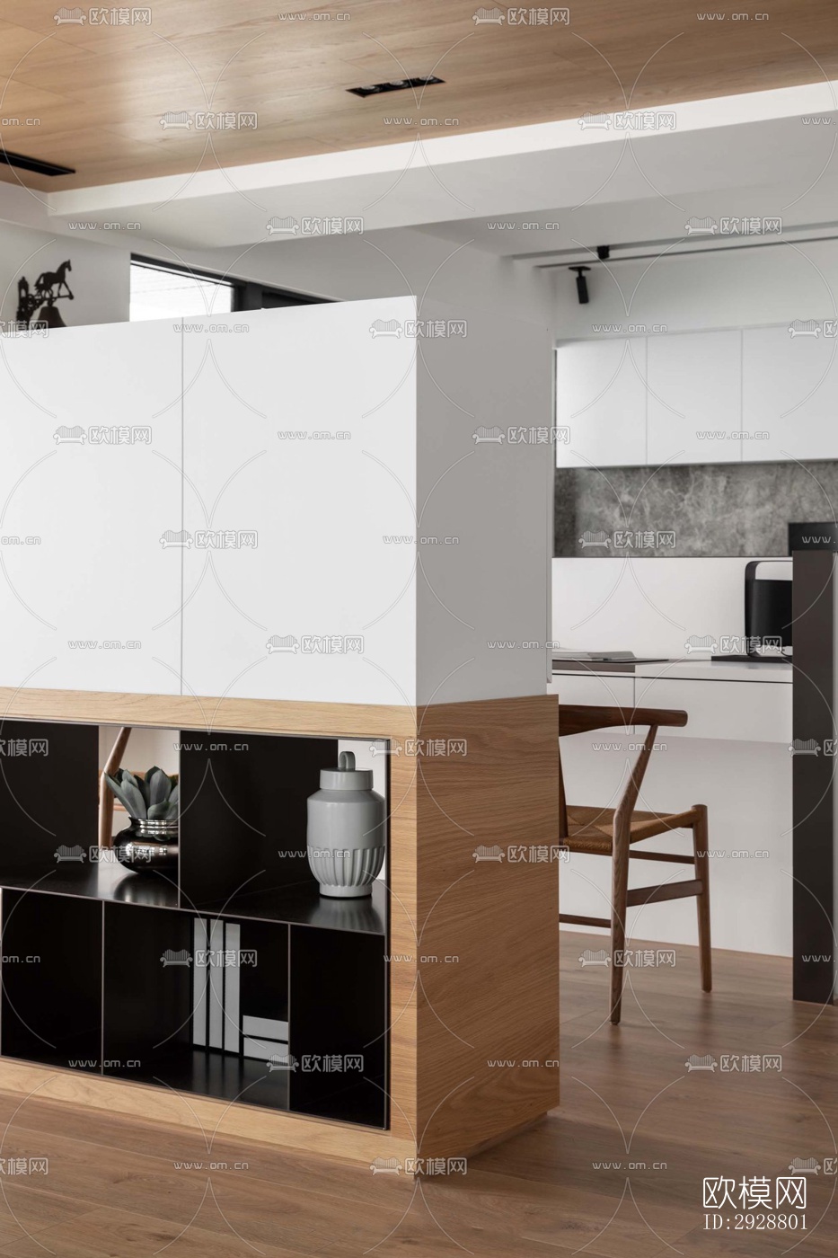 现代平层效果图下载（渲染图10）