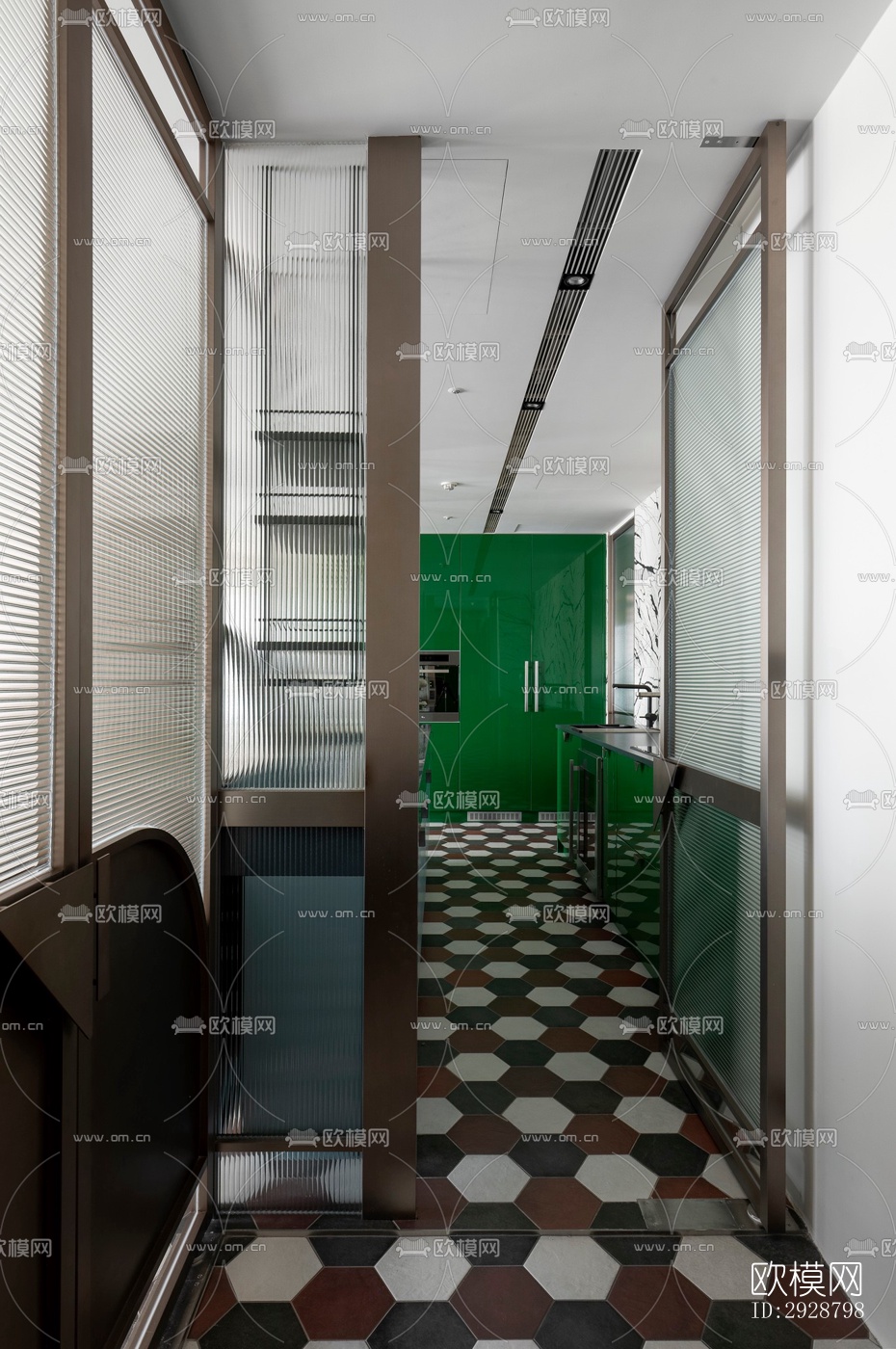 现代平层效果图下载（渲染图14）