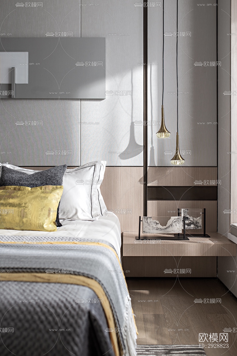 现代平层效果图下载（渲染图10）