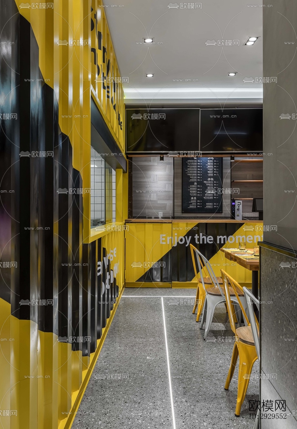 工业风西餐厅效果图下载（渲染图8）