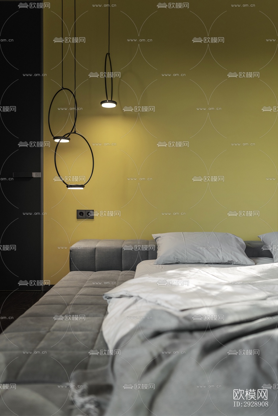 现代平层效果图下载（渲染图9）