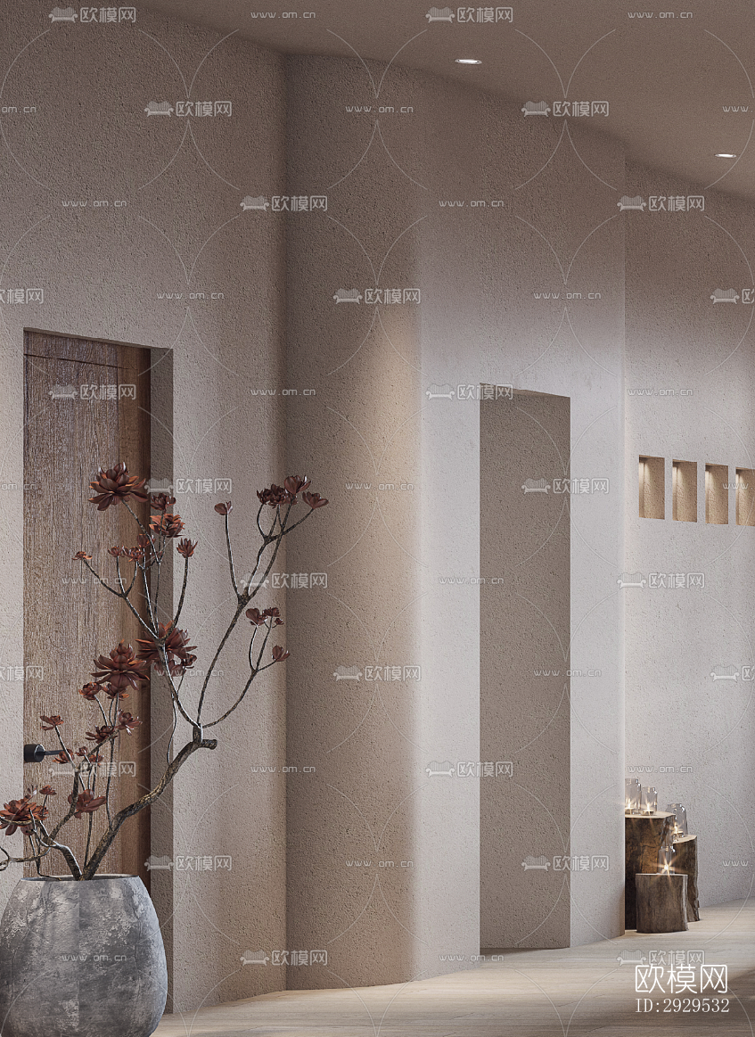 侘寂西餐厅效果图下载（渲染图11）