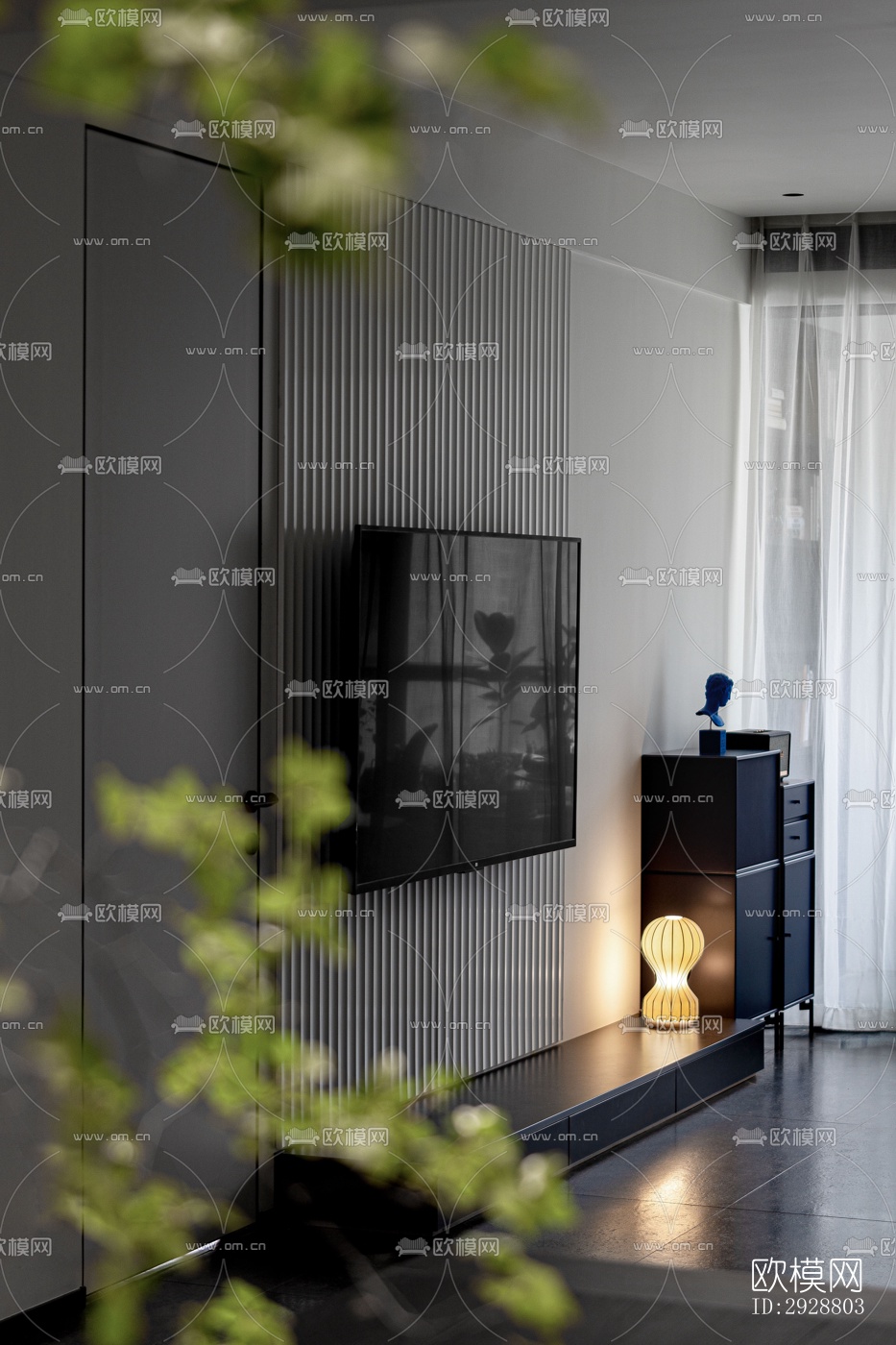 现代平层效果图下载（渲染图7）