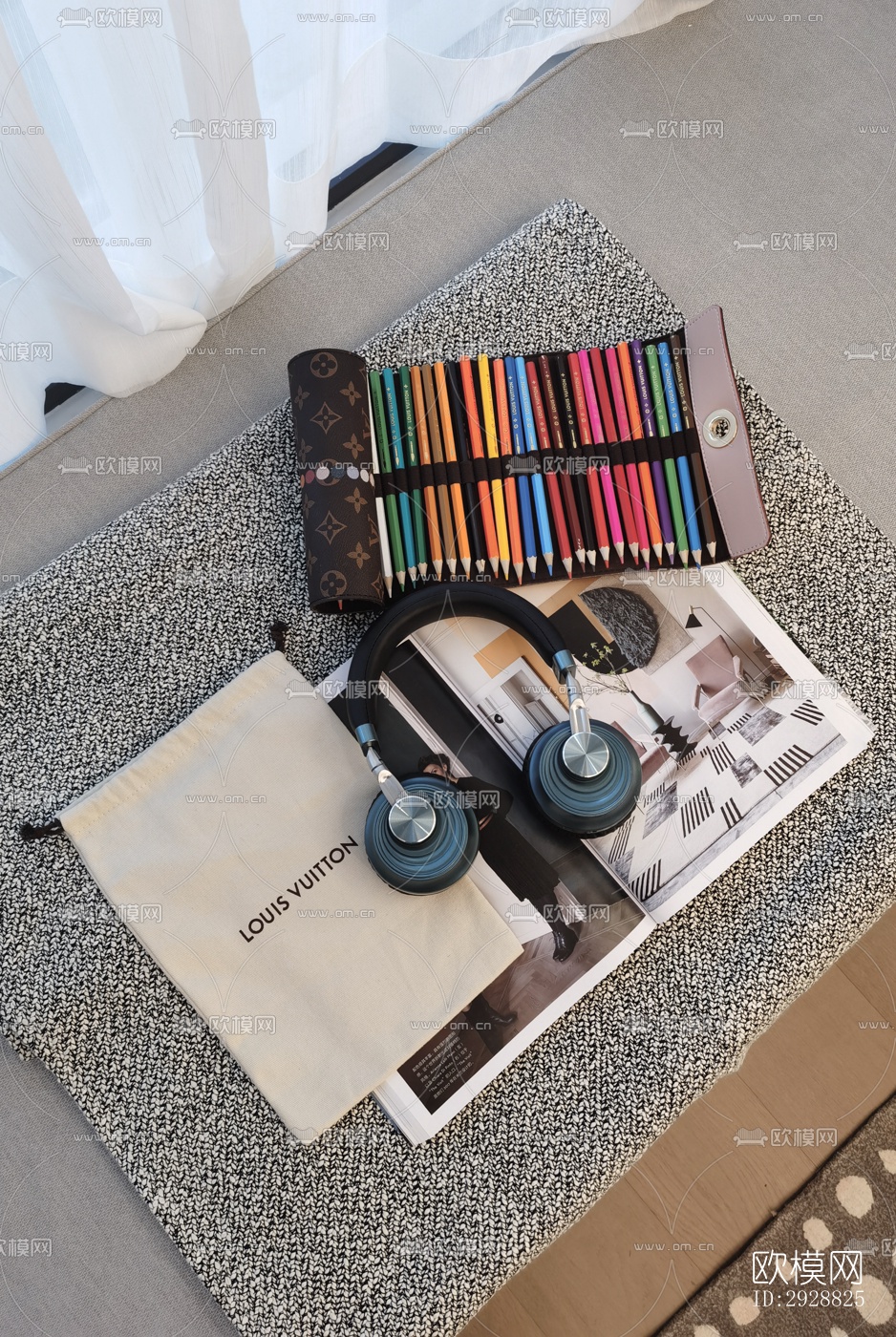 现代平层效果图下载（渲染图3）