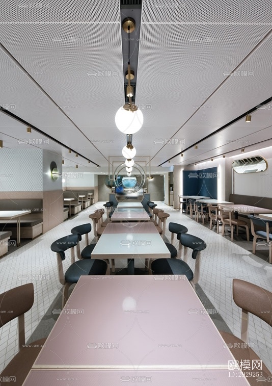 北欧中餐厅效果图下载（渲染图6）