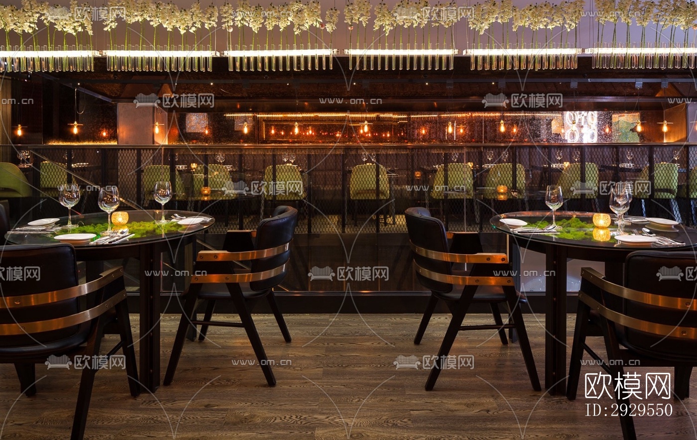 工业风西餐厅效果图下载（渲染图7）