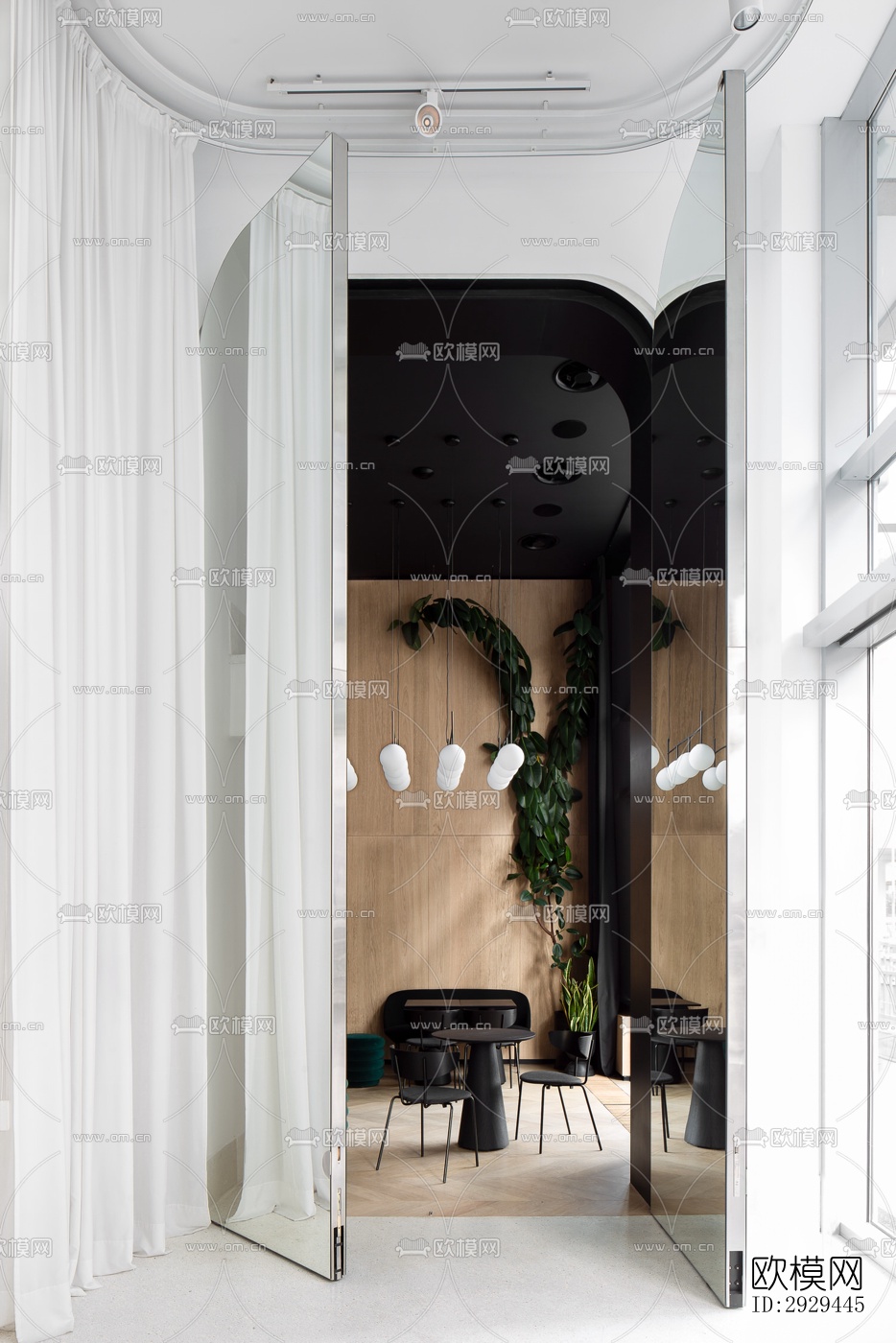 现代咖啡奶茶效果图下载（渲染图1）