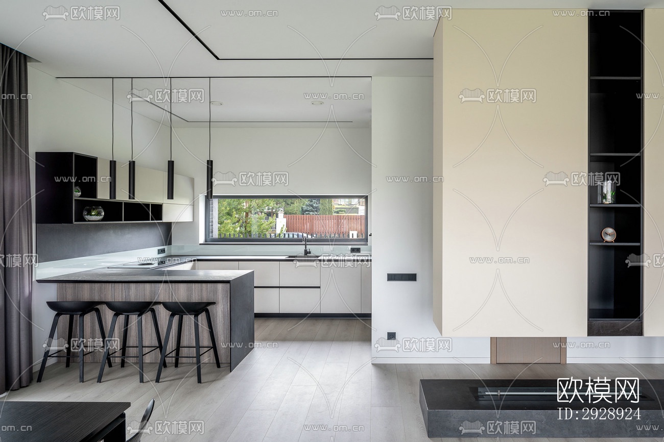 现代平层效果图下载（渲染图16）