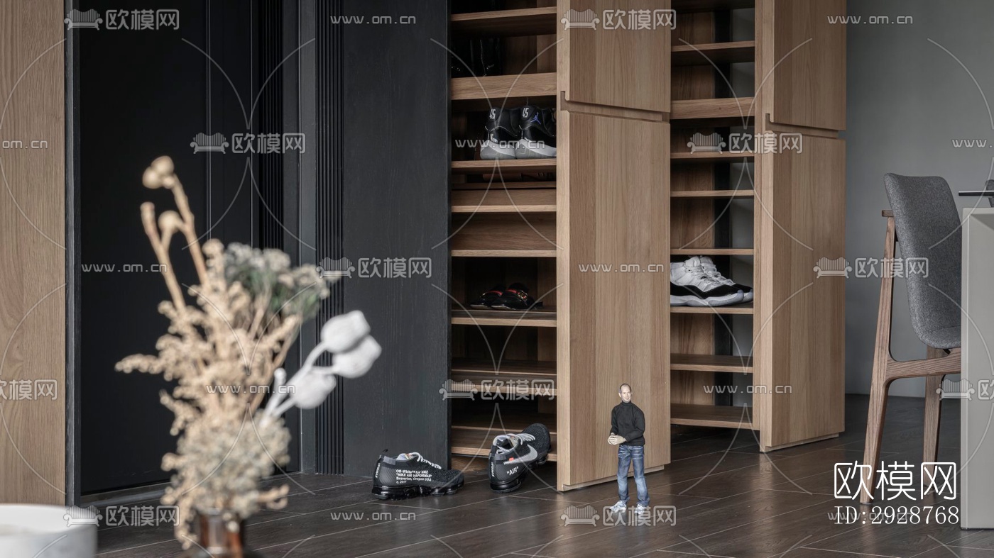 现代平层效果图下载（渲染图1）