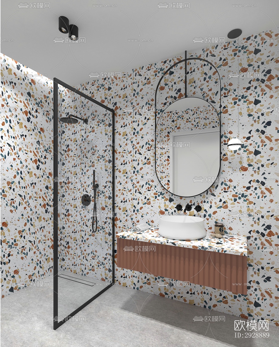 现代平层效果图下载（渲染图4）