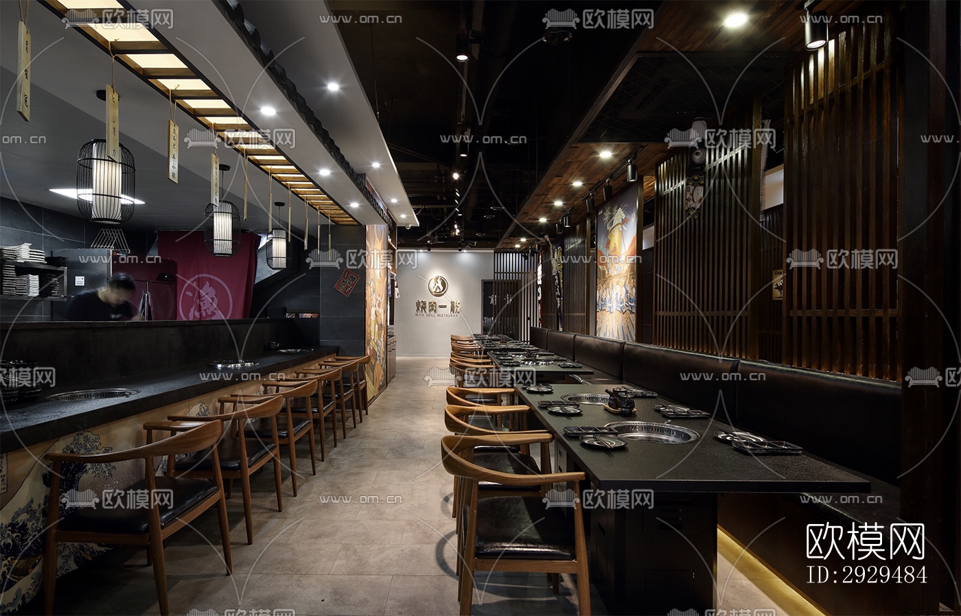 日式火锅烤肉效果图下载（渲染图2）