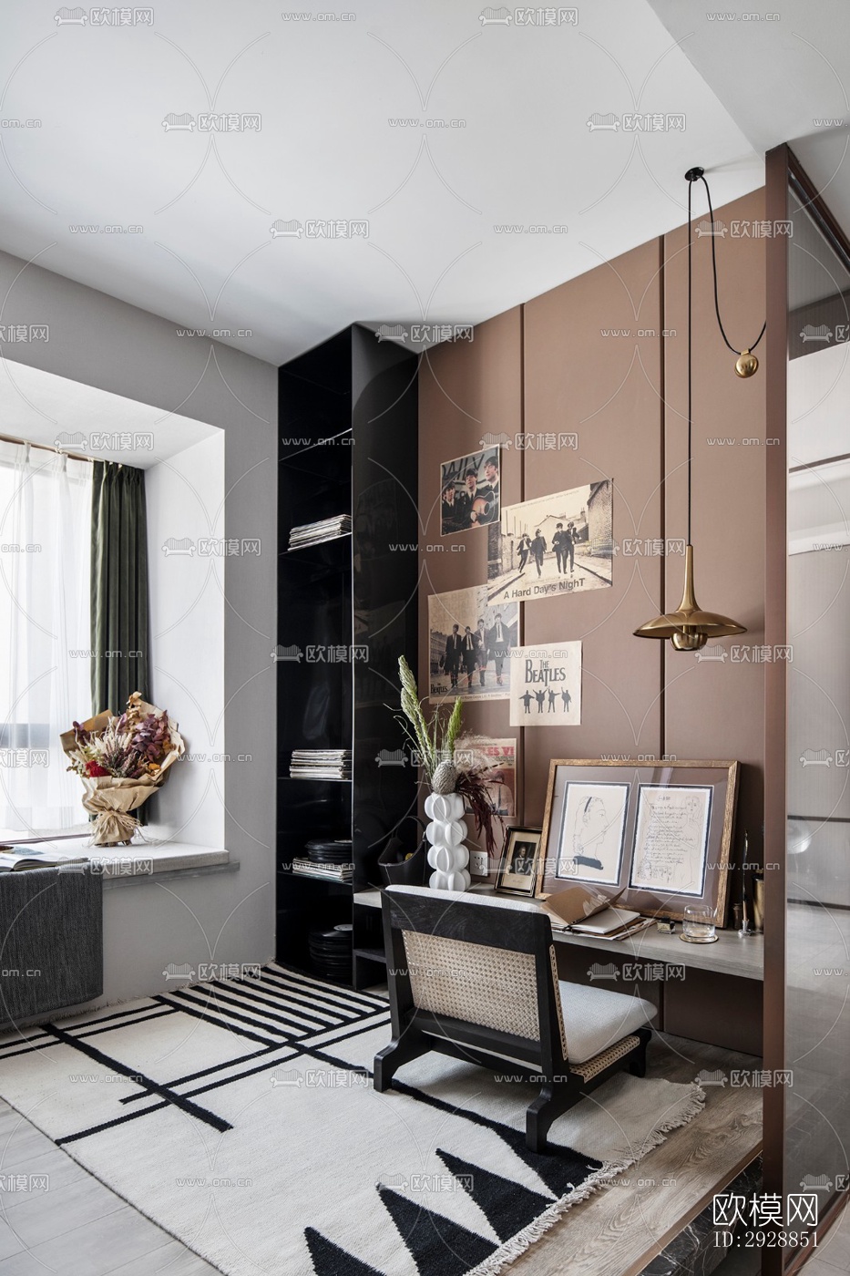 现代平层效果图下载（渲染图6）