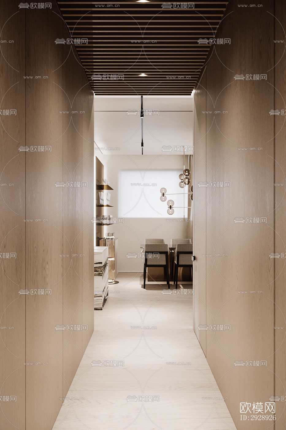 现代平层效果图下载（渲染图16）