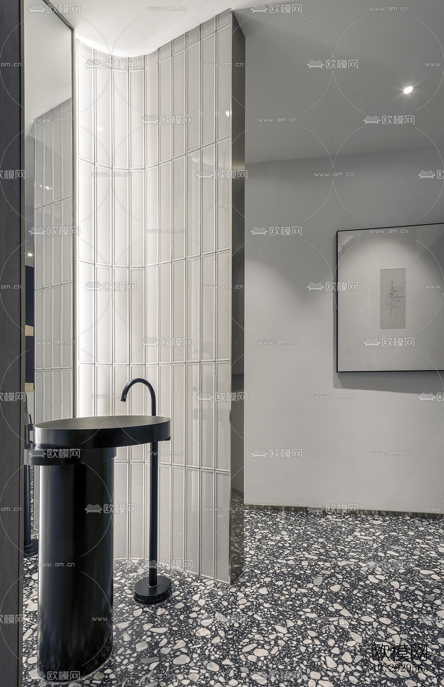 现代西餐厅效果图下载（渲染图14）