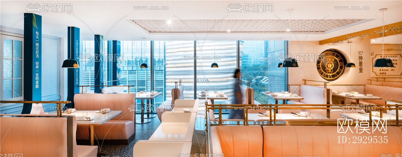 北欧西餐厅效果图下载（渲染图4）