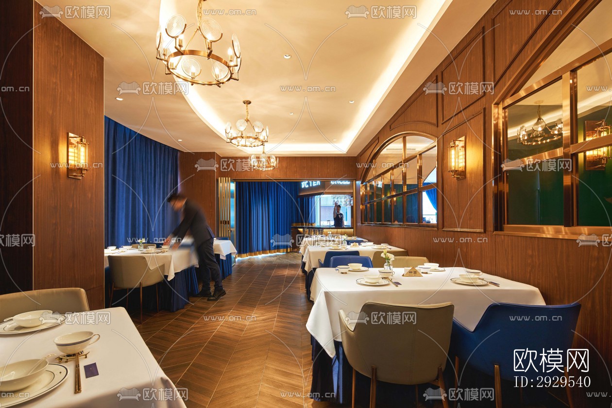 后现代西餐厅效果图下载（渲染图10）