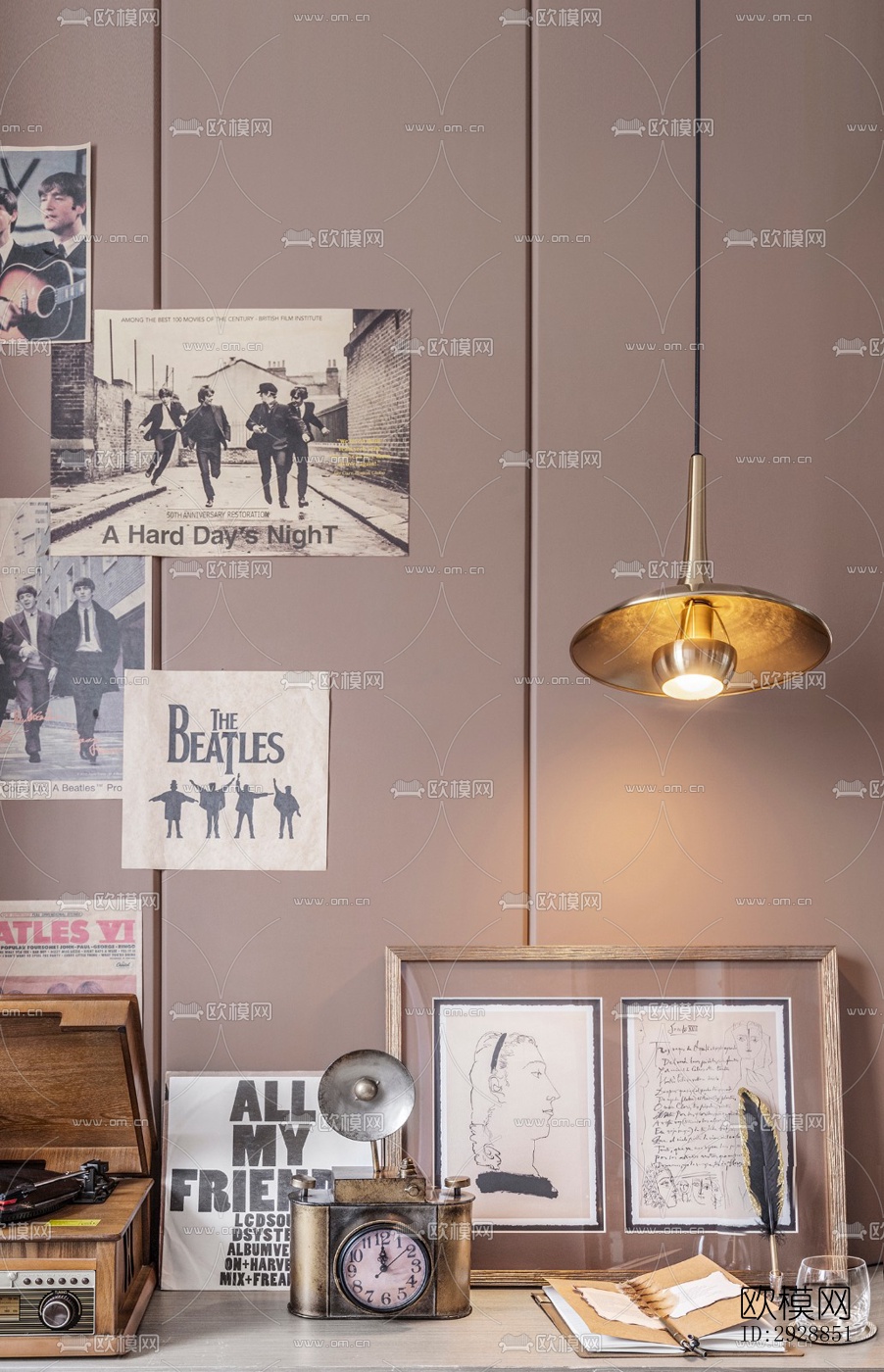 现代平层效果图下载（渲染图7）