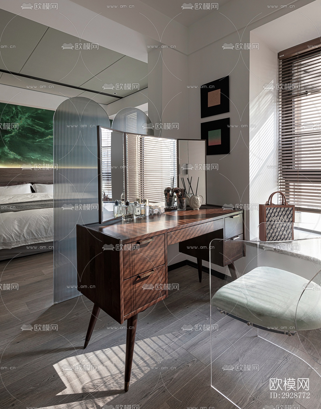 现代平层效果图下载（渲染图6）