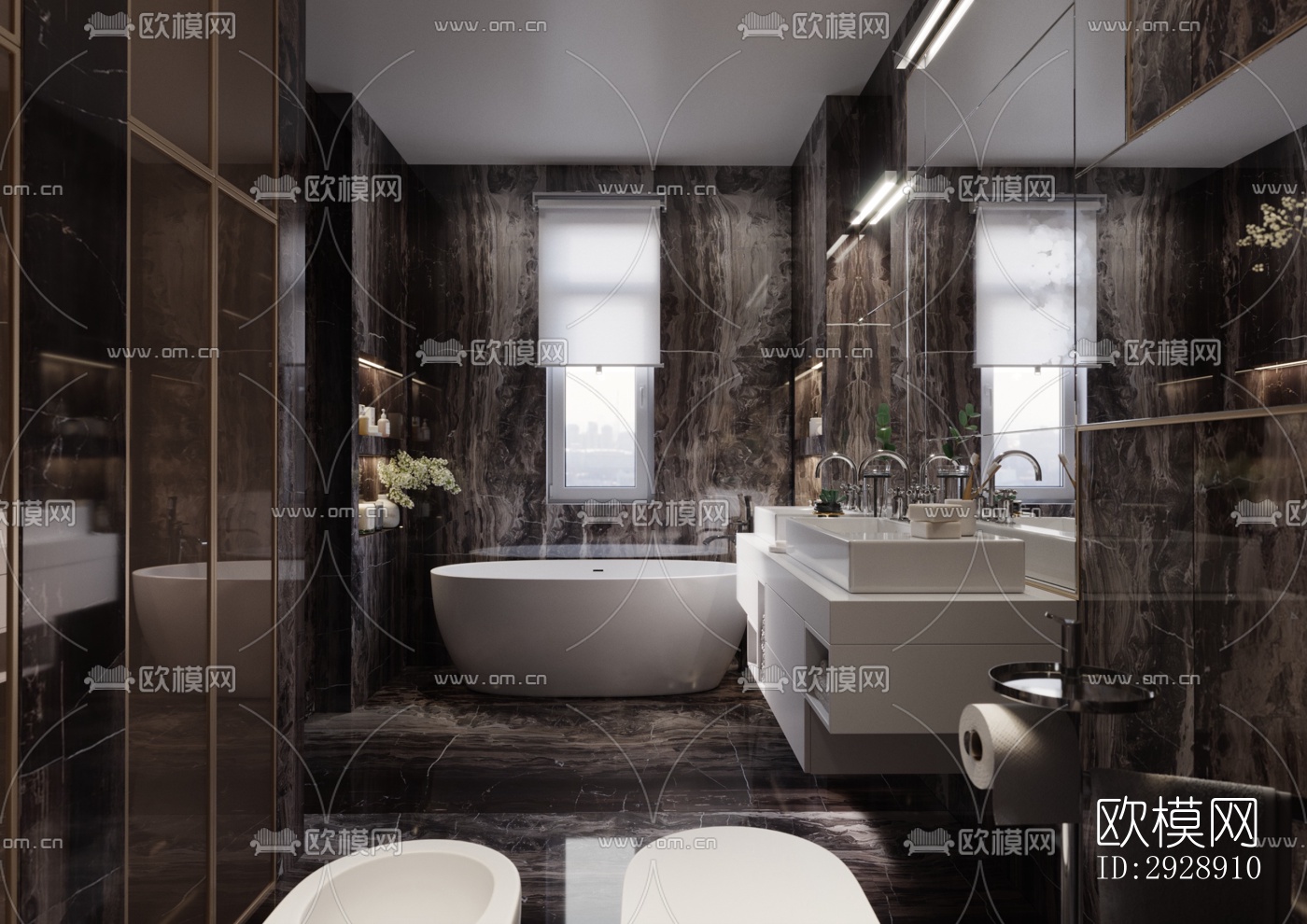 现代平层效果图下载（渲染图11）