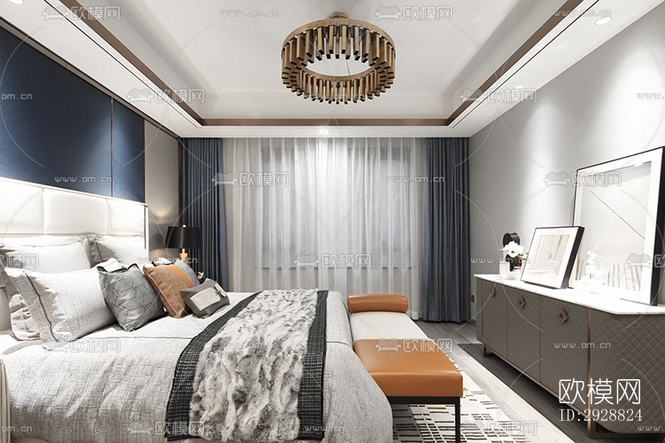 现代平层效果图下载（渲染图5）